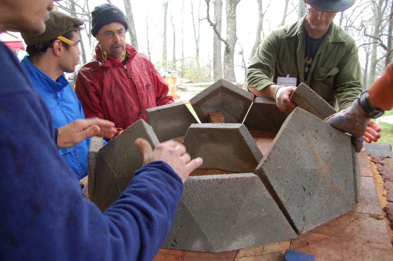 Precast geodesic oven