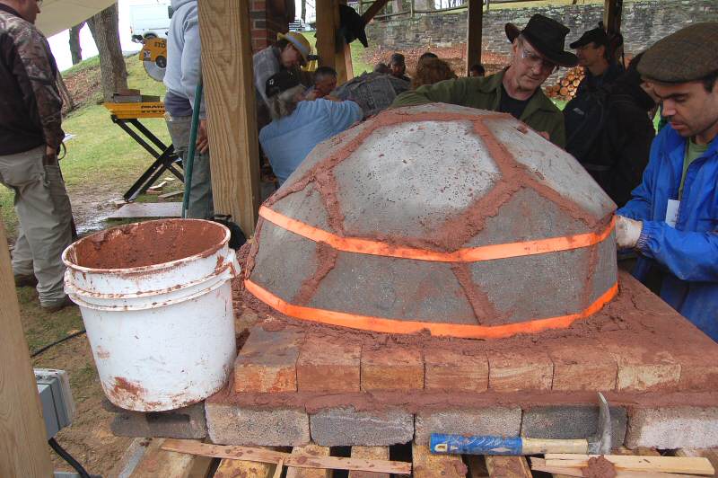 Precast geodesic oven