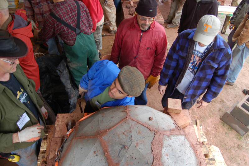 Precast geodesic oven