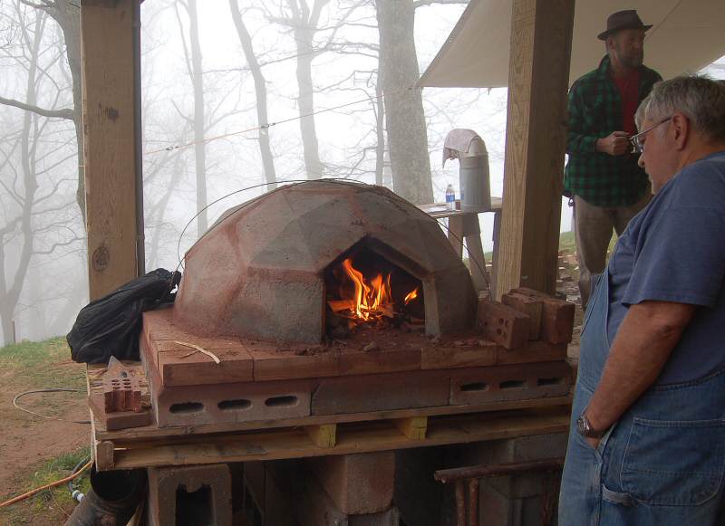 Precast geodesic oven