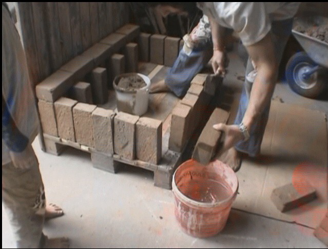 Clay cooking stove developed by the Austrian Tile Stove Association