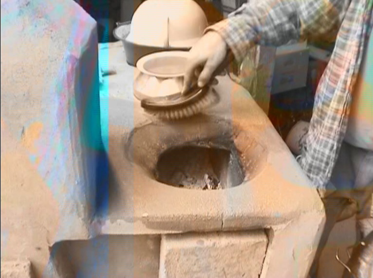 Clay cooking stove developed by the Austrian Tile Stove Association