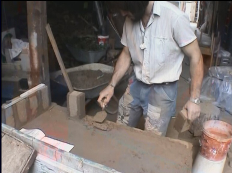 Clay cooking stove developed by the Austrian Tile Stove Association