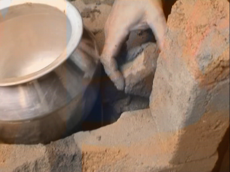 Clay cooking stove developed by the Austrian Tile Stove Association