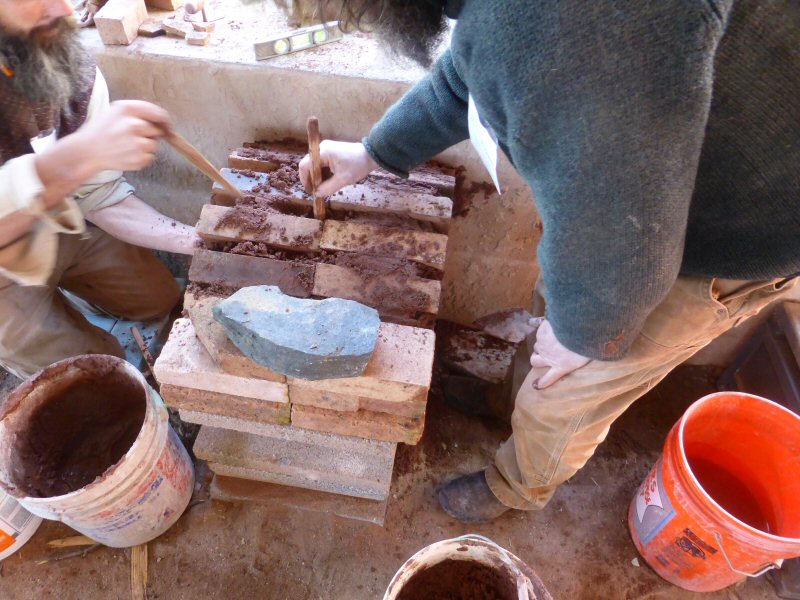 Rocket Bench, Wildacres 2014, Masonry Heater Association