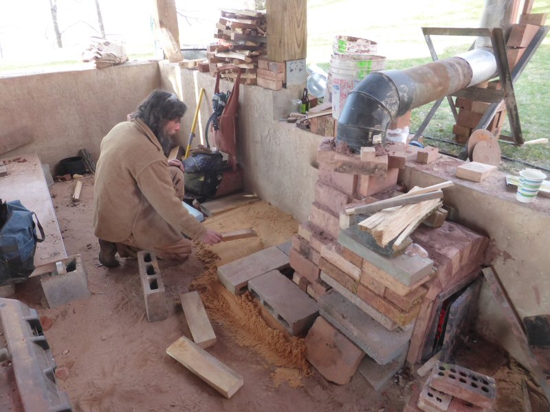 Rocket Bench, Wildacres 2014, Masonry Heater Association