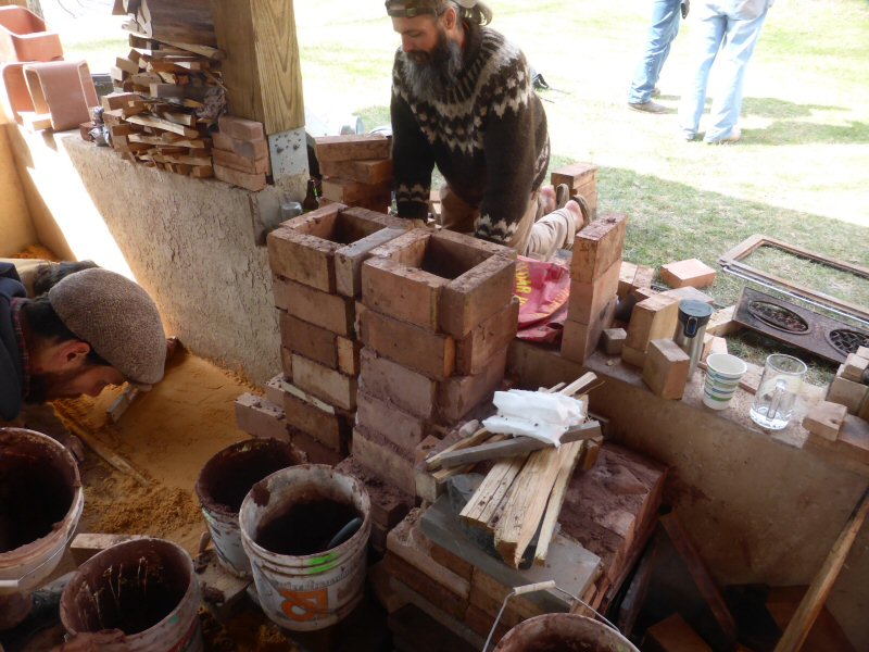 Rocket Bench, Wildacres 2014, Masonry Heater Association