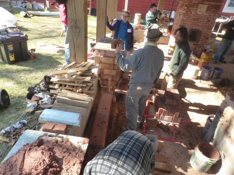 Rocket Bench, Wildacres 2014, Masonry Heater Association