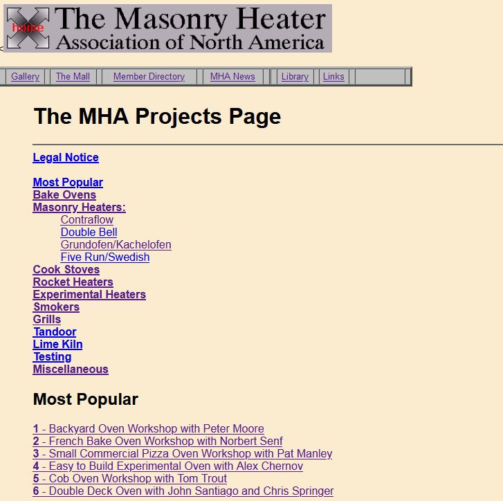 MHA Projects Page