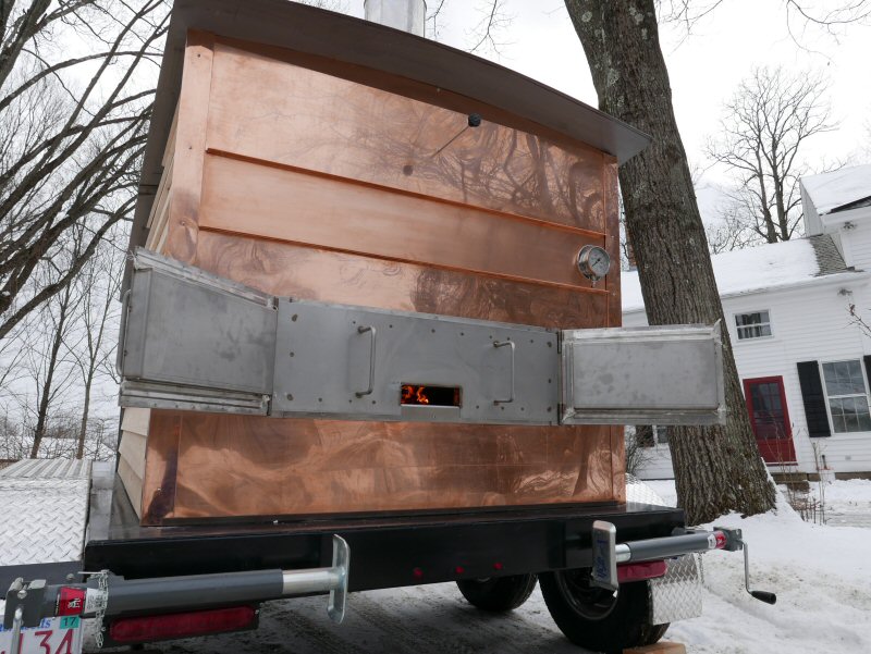 Outdoor kitchen with custom bake oven by Jon Santiago and Homestead Heat